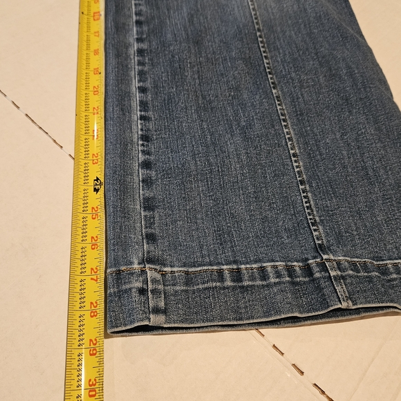 Spanx Seamed Front Wide Leg Retro 1970s style, Vintage Indigo Wash Pull On, L - Picture 13 of 13